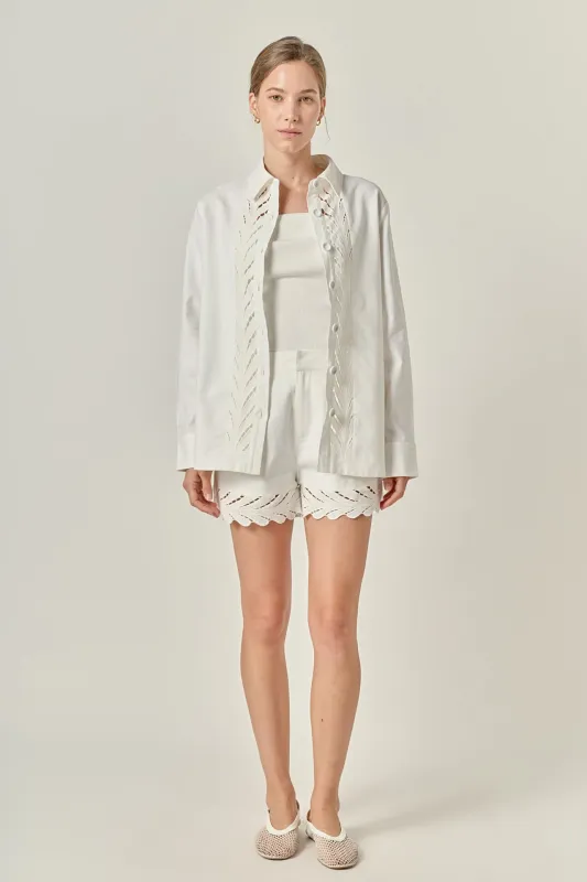 Embroidered Oversized Shirt made by English Factory