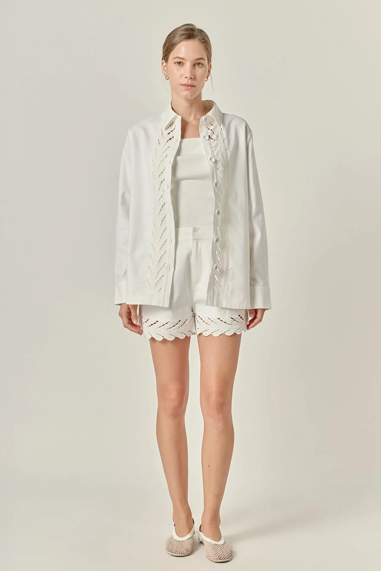 Embroidered Oversized Shirt sold by English Factory