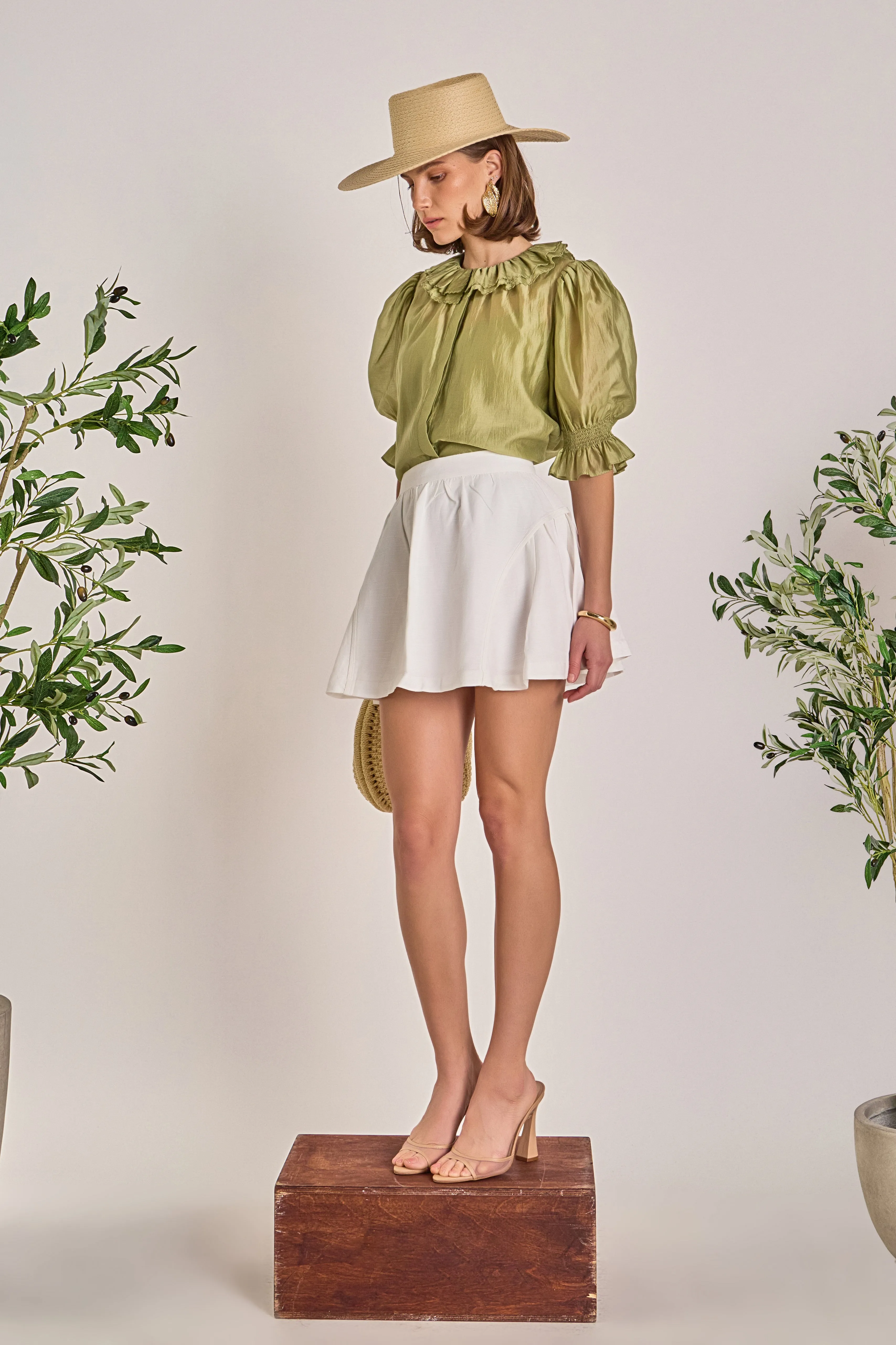Ruffled Short Sleeve Blouse sold by English Factory product image thumbnail 5
