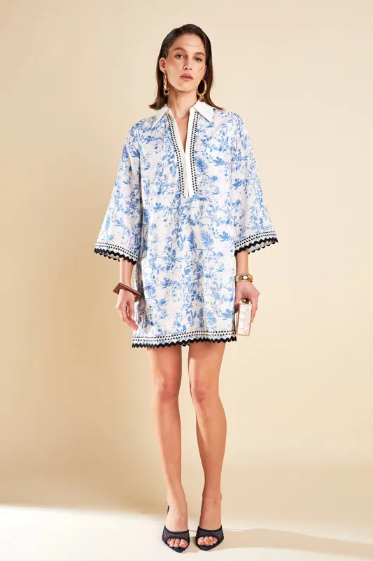 Tunic Dress with Trim Detail made by English Factory