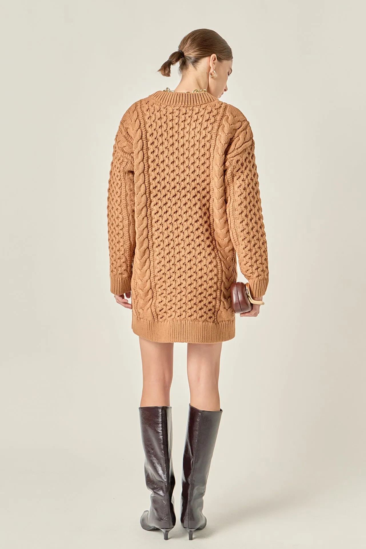 Oversized Cable Knit Dress sold by English Factory product image thumbnail 4