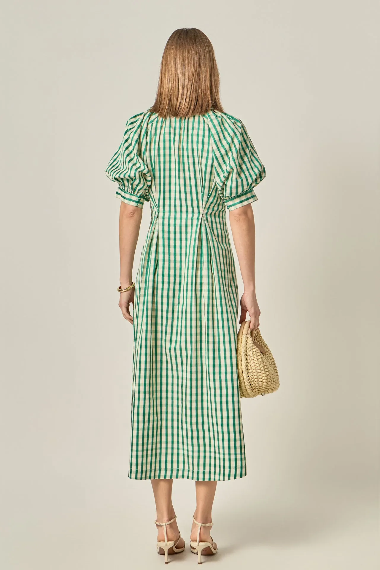 Gingham Check Midi Dress sold by English Factory product image thumbnail 5