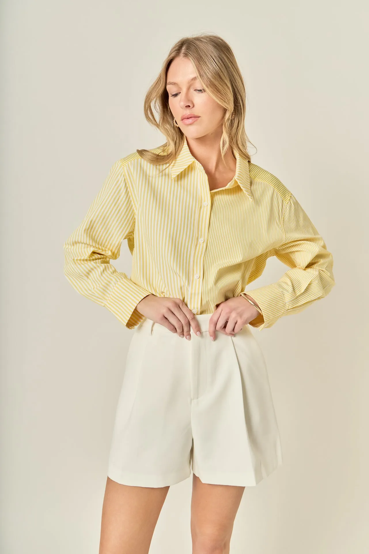 Pleated High Waisted Shorts sold by English Factory product image thumbnail 5