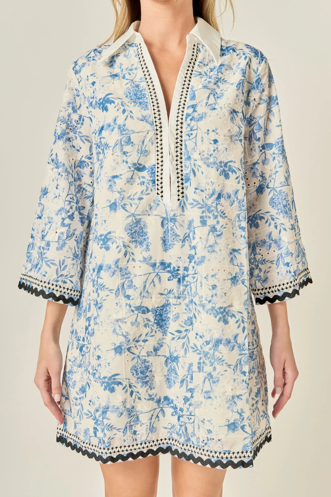 Floral Embroidery Mini Dress sold by English Factory product image thumbnail 2