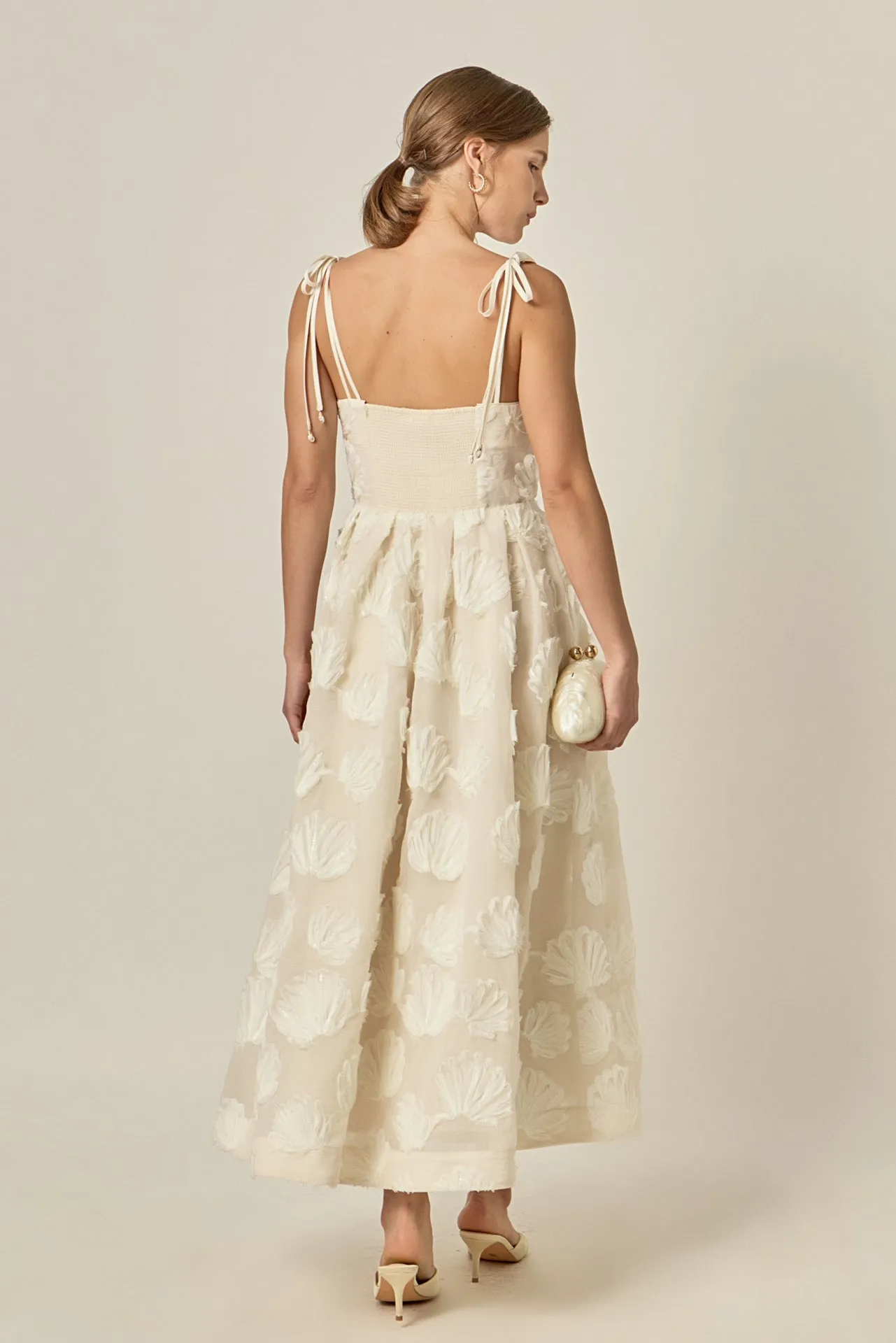 Embroidered Shell Sleeveless Midi Dress sold by English Factory product image thumbnail 5