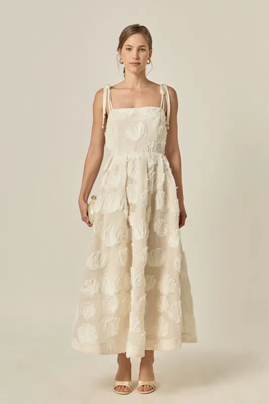 Embroidered Shell Sleeveless Midi Dress made by English Factory