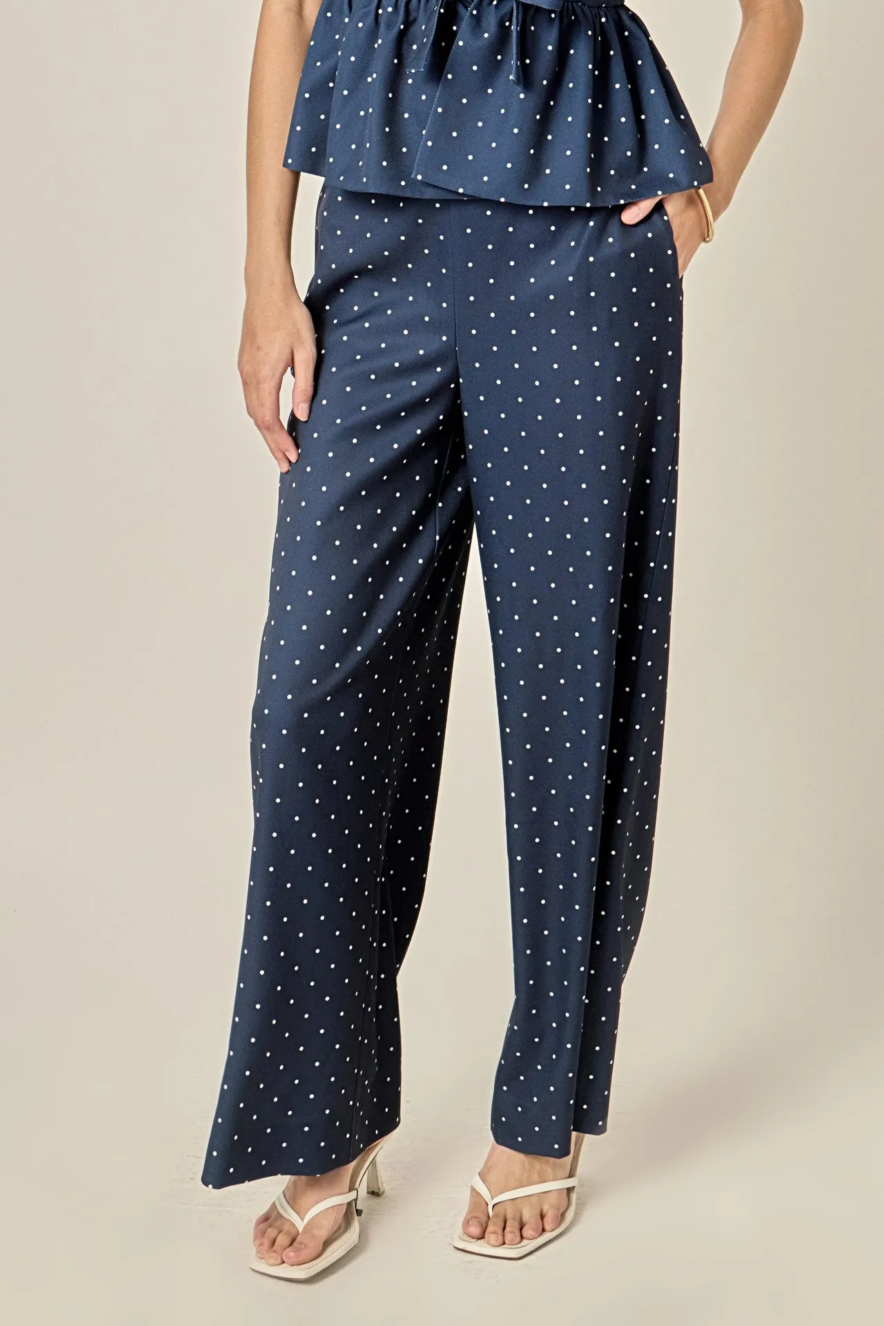 Polka Dot Wide Leg Pants sold by English Factory product image thumbnail 5