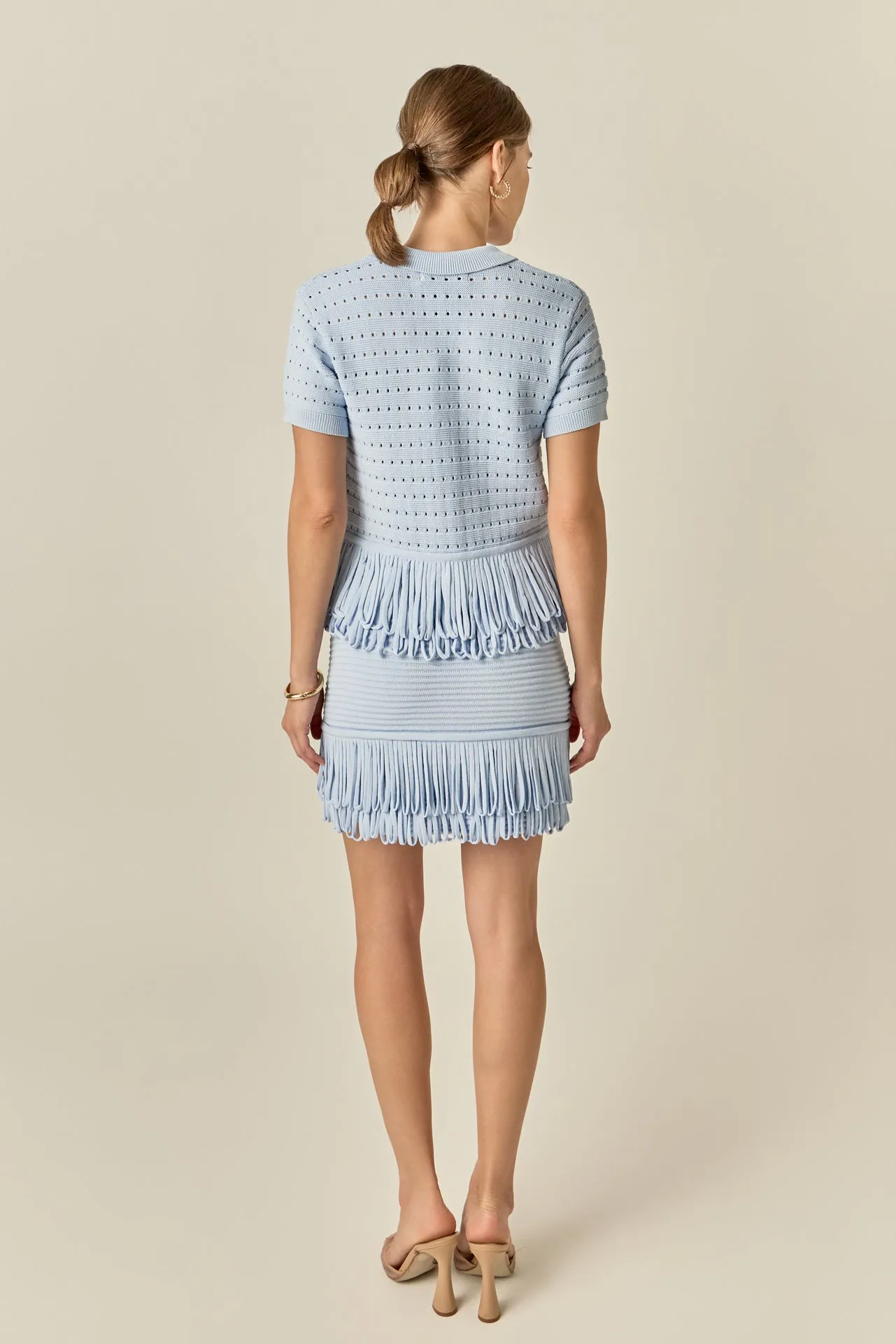Fringe Detail Knit Top sold by English Factory product image thumbnail 5