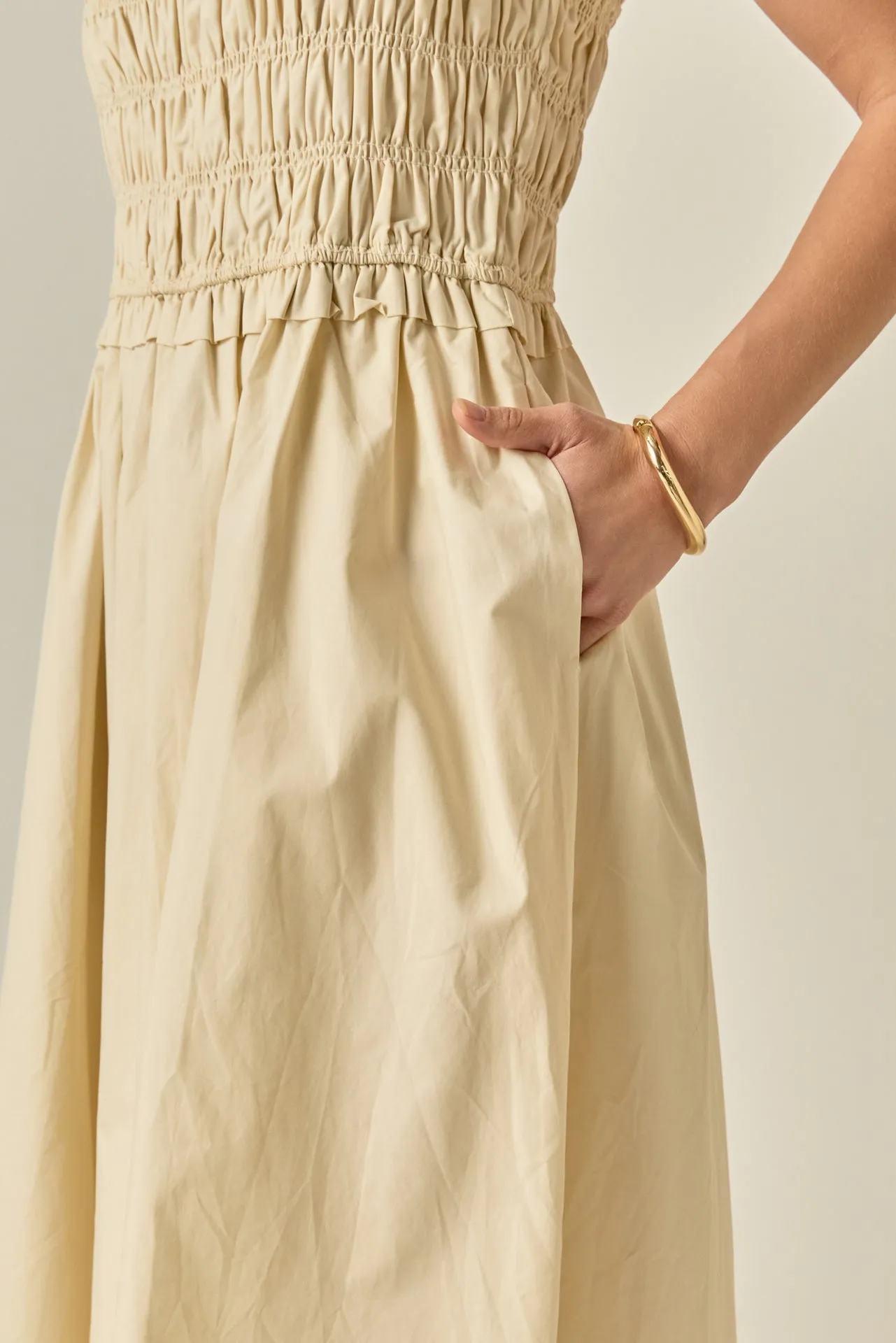 Ruffled Shoulder Straps Midi Dress sold by English Factory product image thumbnail 3