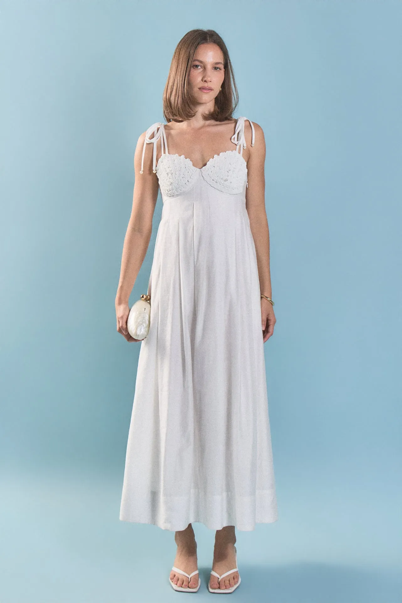 Pearl Seashell Maxi Dress sold by English Factory