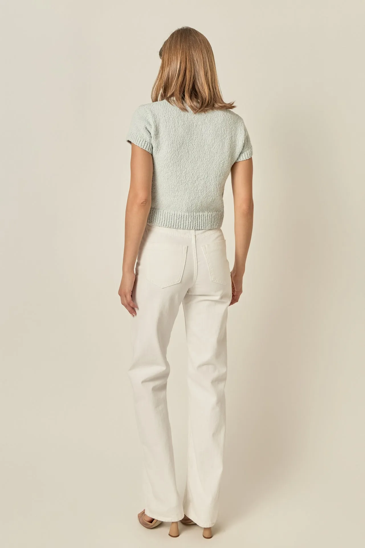 Textured Knit Crew Neck Top sold by English Factory product image thumbnail 4