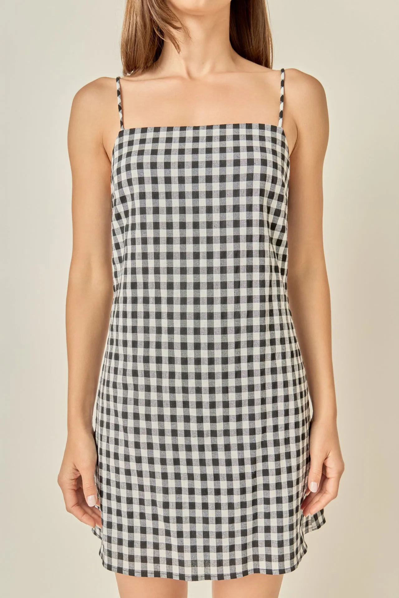 Gingham Slip Mini Dress sold by English Factory product image thumbnail 2