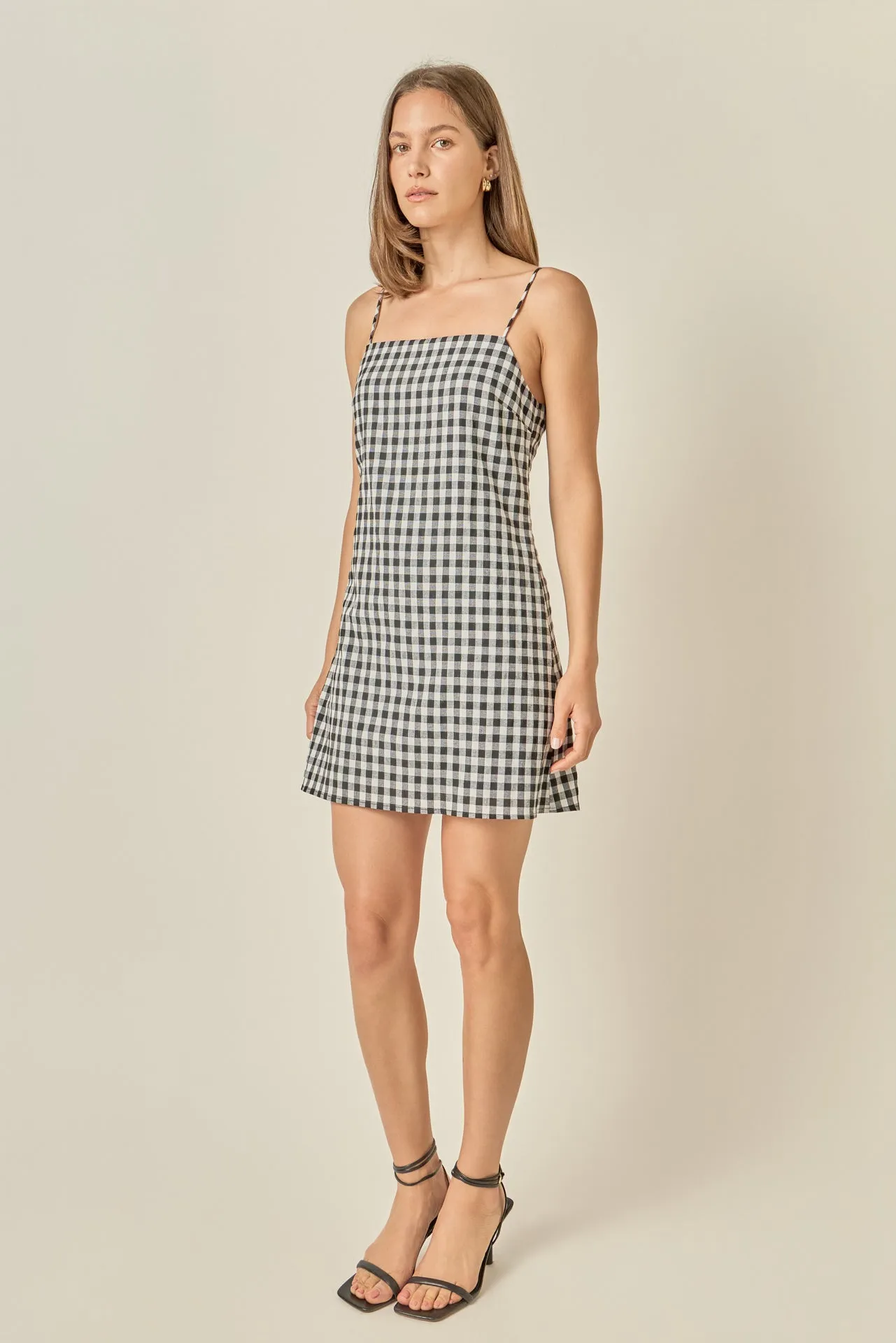 Gingham Slip Mini Dress sold by English Factory product image thumbnail 5