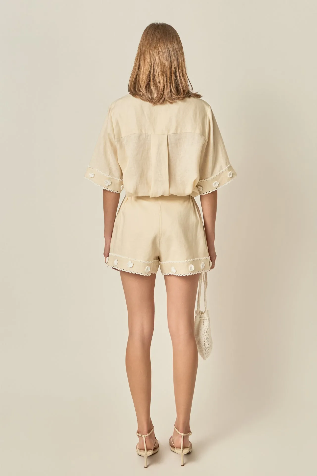Fleur Trim Linen Shirt sold by English Factory product image thumbnail 5