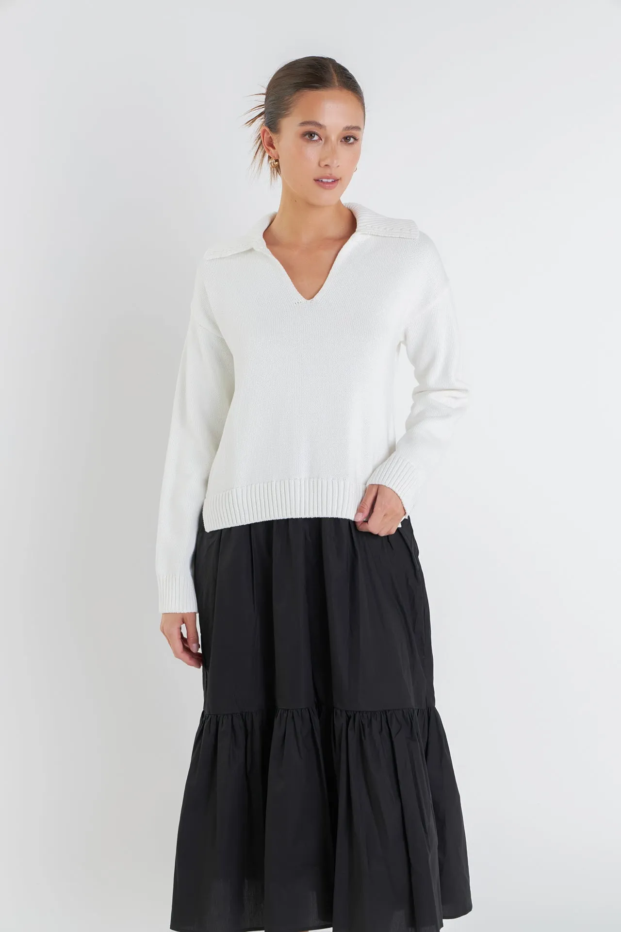 Mixed Media Midi Dress sold by English Factory product image thumbnail 5