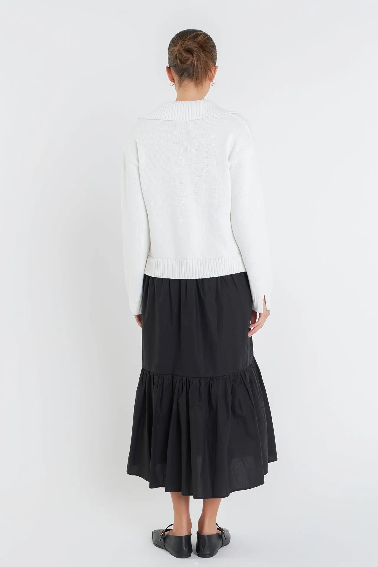 Mixed Media Midi Dress sold by English Factory product image thumbnail 4