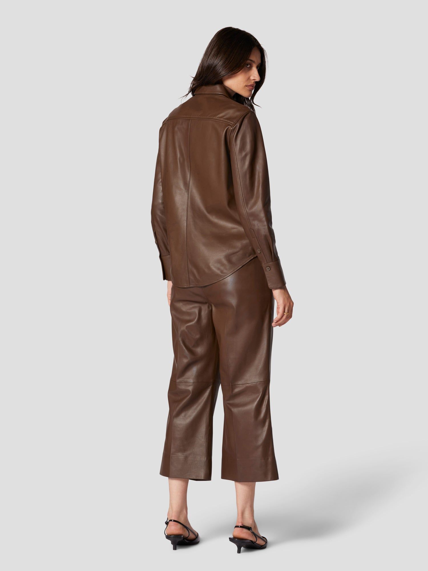 LEATHER SIGNATURE SHIRT sold by Equipment product image thumbnail 6