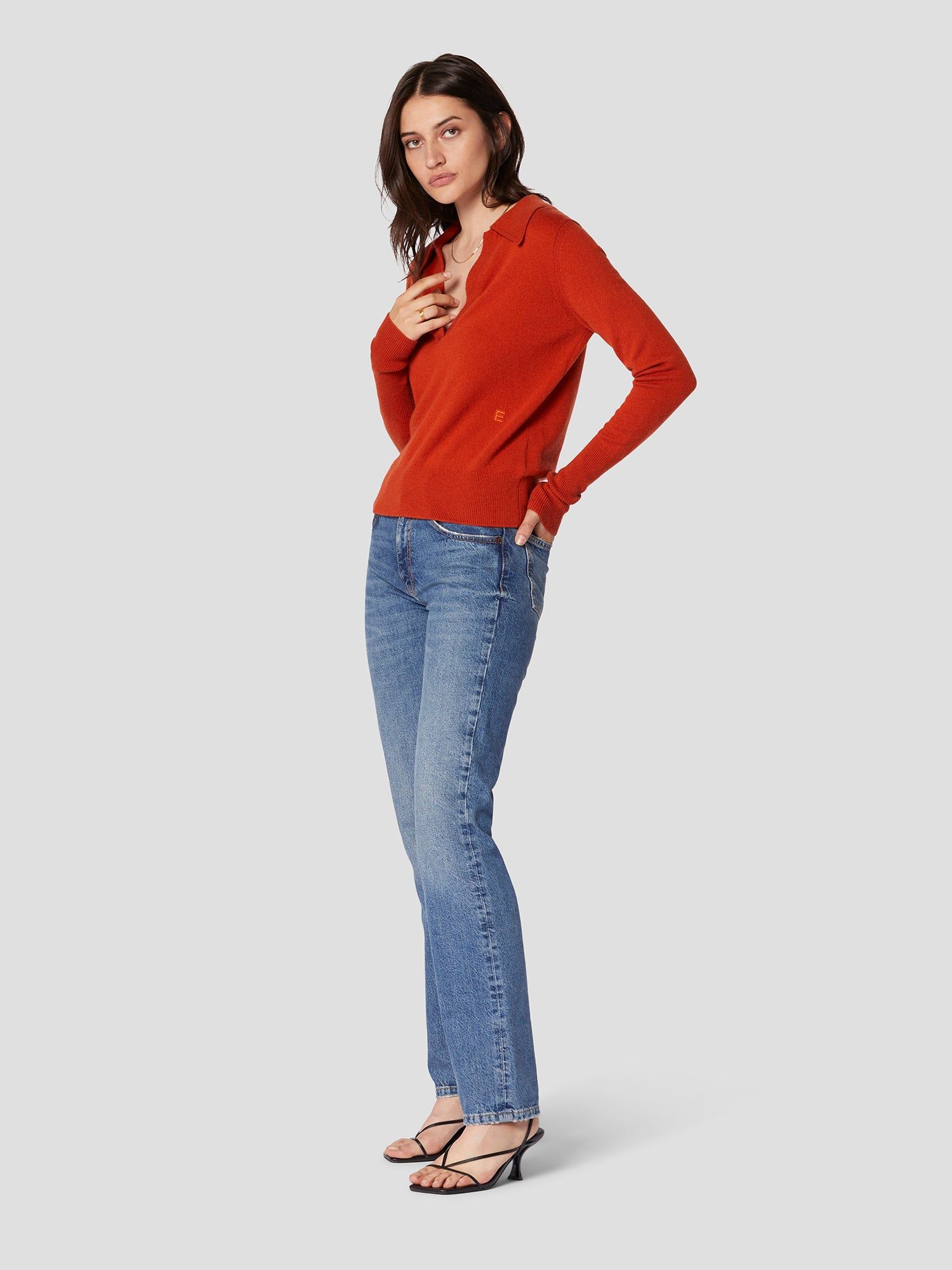 AUDENN CASHMERE POLO SWEATER sold by Equipment product image thumbnail 5