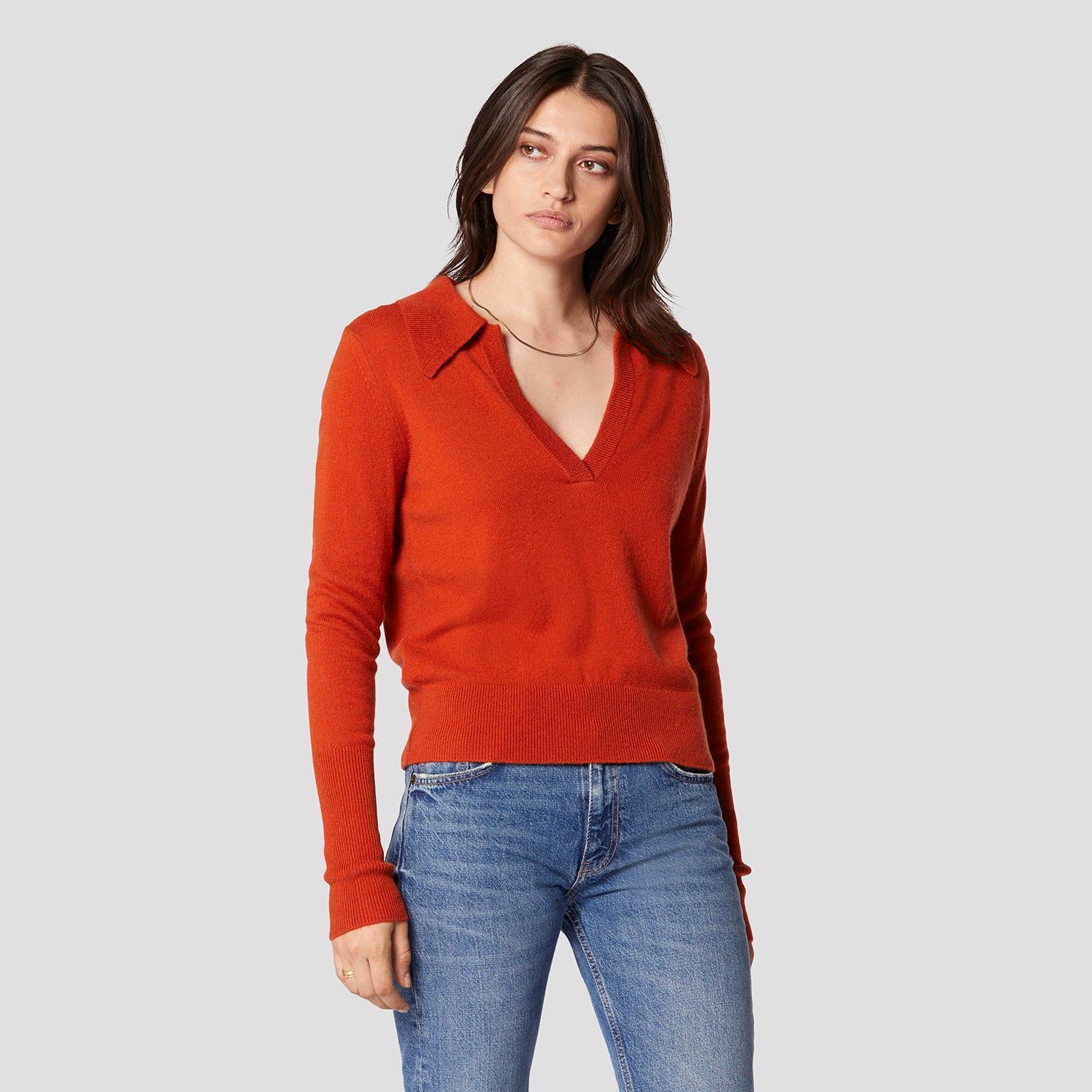 AUDENN CASHMERE POLO SWEATER sold by Equipment product image thumbnail 7