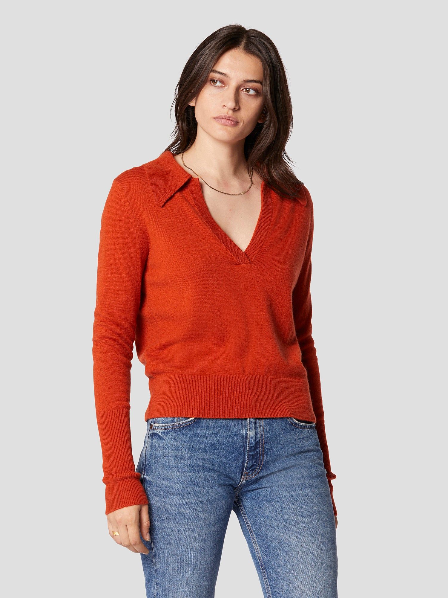 AUDENN CASHMERE POLO SWEATER sold by Equipment product image thumbnail 3