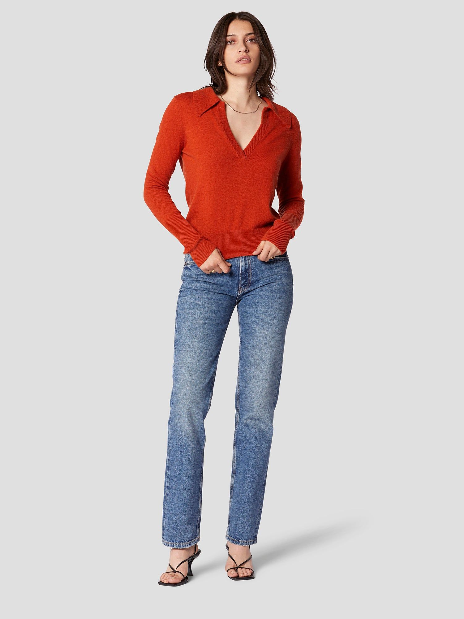 AUDENN CASHMERE POLO SWEATER sold by Equipment product image thumbnail 2