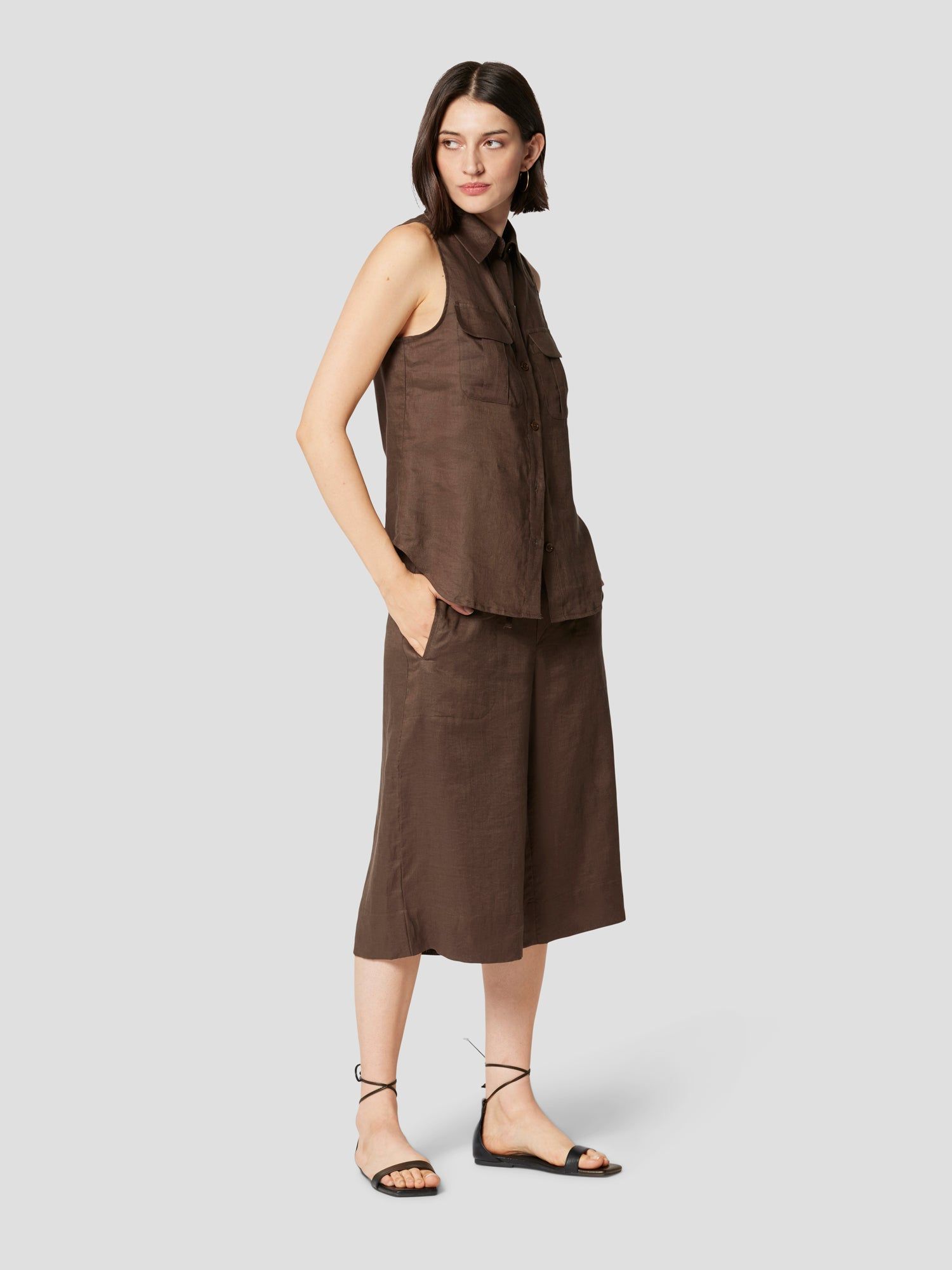 CAMILA SLEEVELESS LINEN TOP sold by Equipment product image thumbnail 4