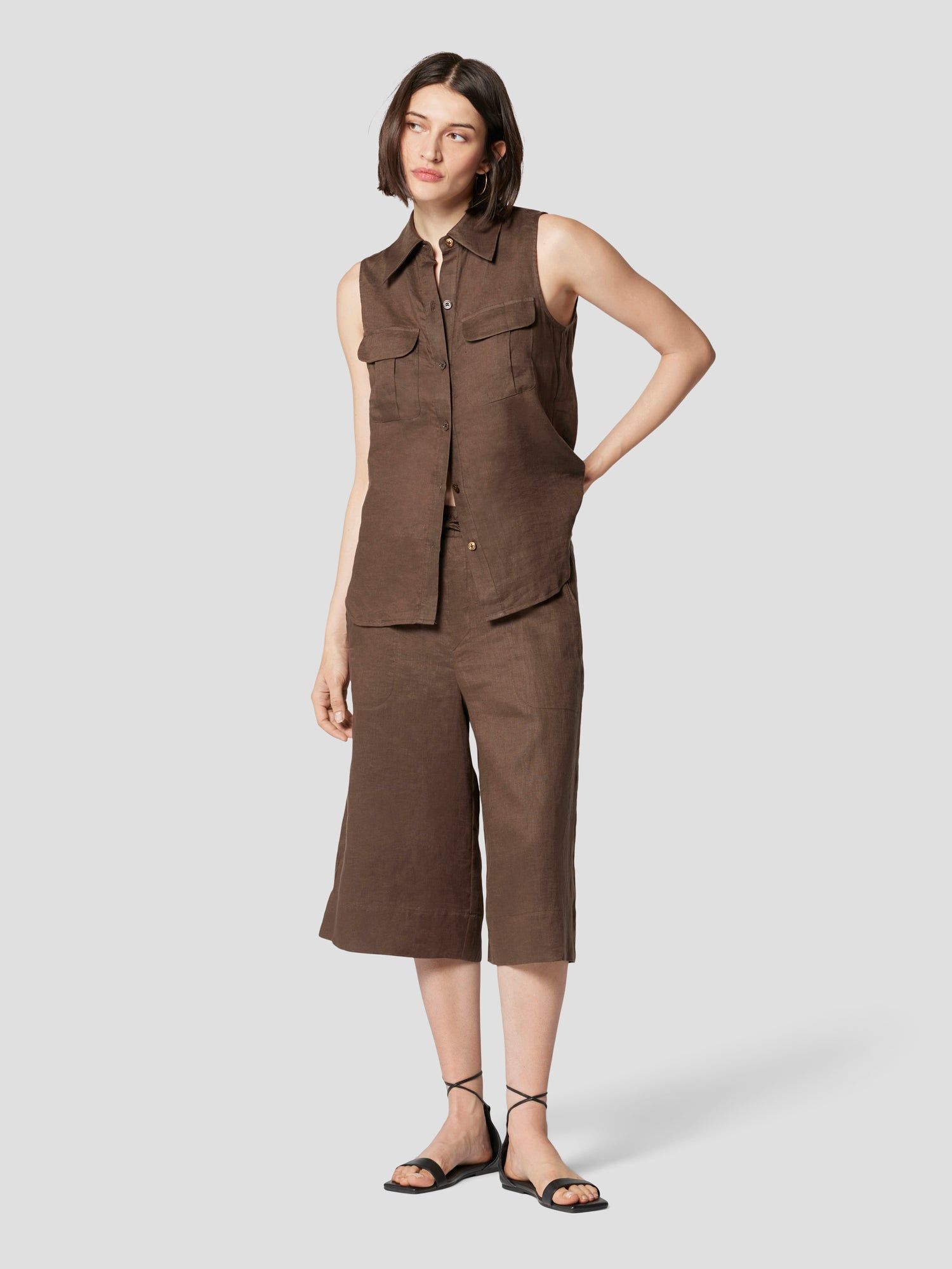 CAMILA SLEEVELESS LINEN TOP sold by Equipment product image thumbnail 2