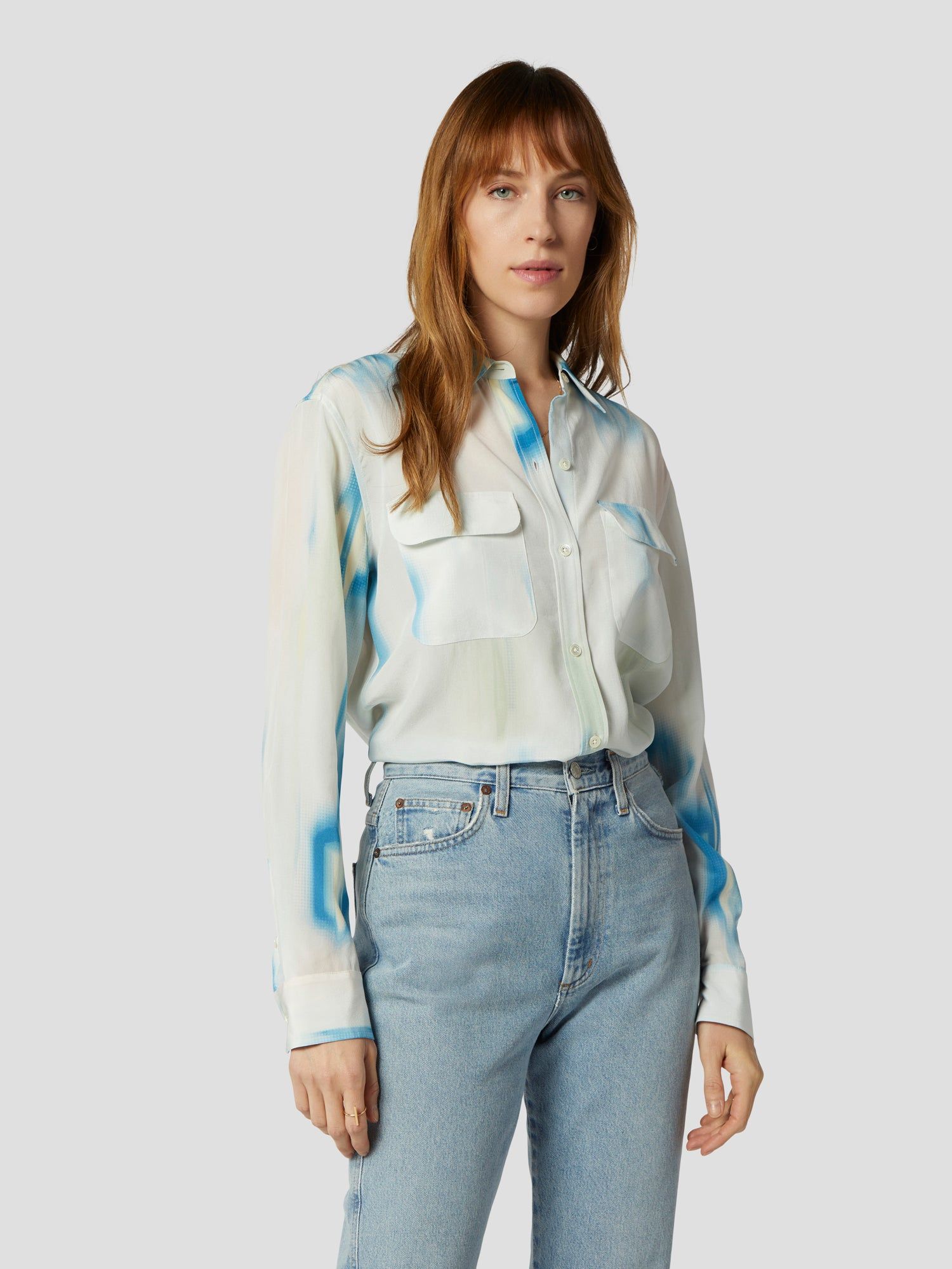 SIGNATURE SILK SATIN SHIRT sold by Equipment product image thumbnail 3