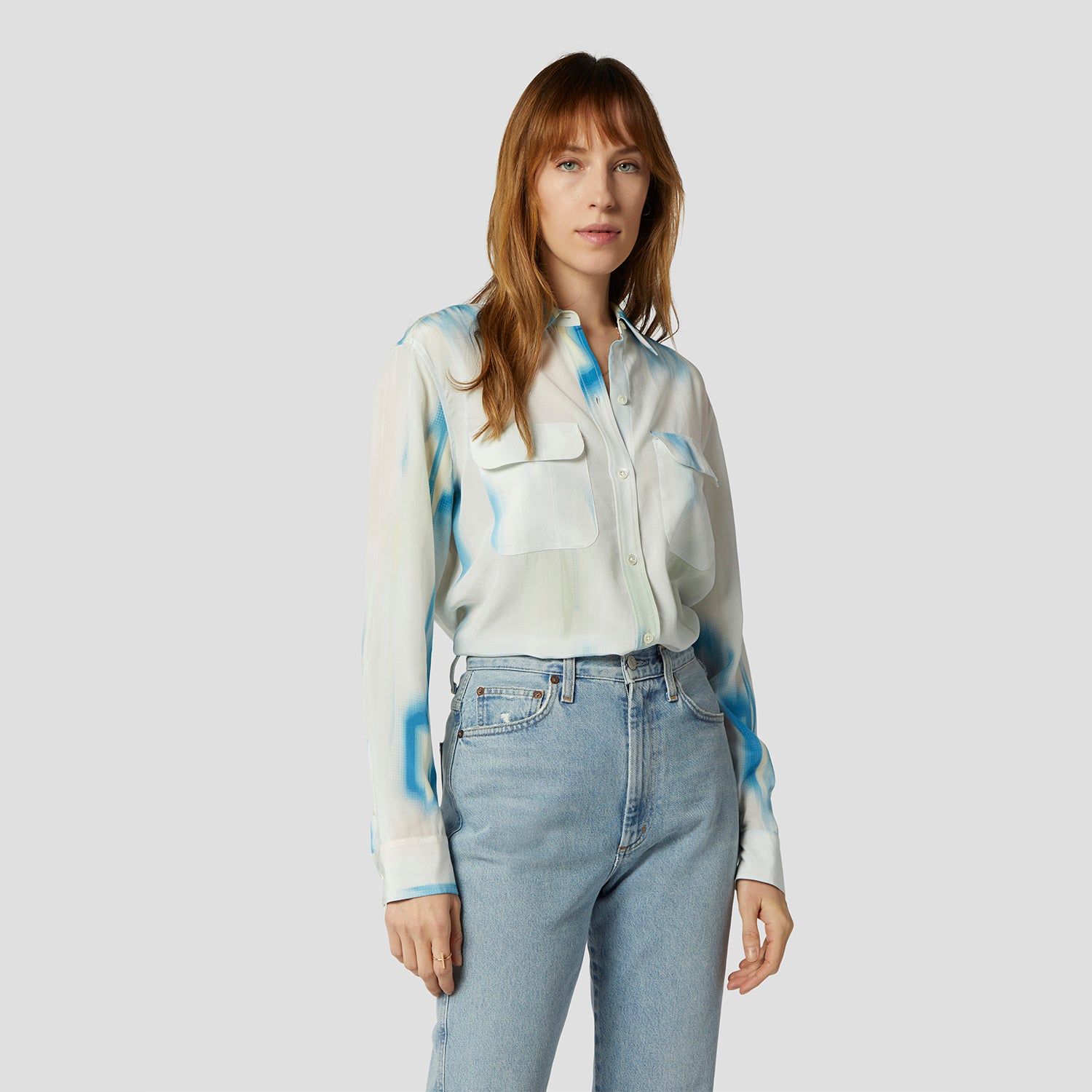 SIGNATURE SILK SATIN SHIRT sold by Equipment product image thumbnail 6