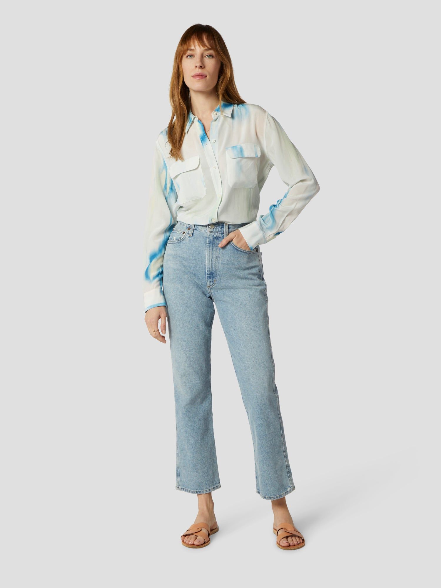 SIGNATURE SILK SATIN SHIRT sold by Equipment product image thumbnail 2