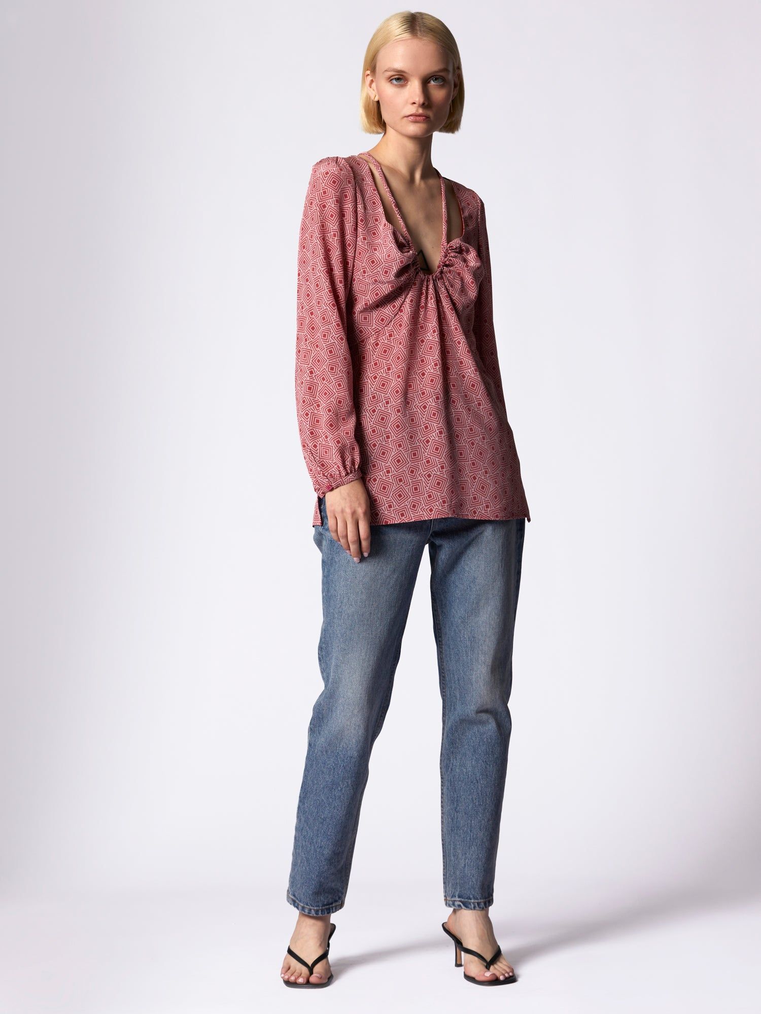 ARDEN LONG SLEEVE SILK TOP sold by Equipment product image thumbnail 4