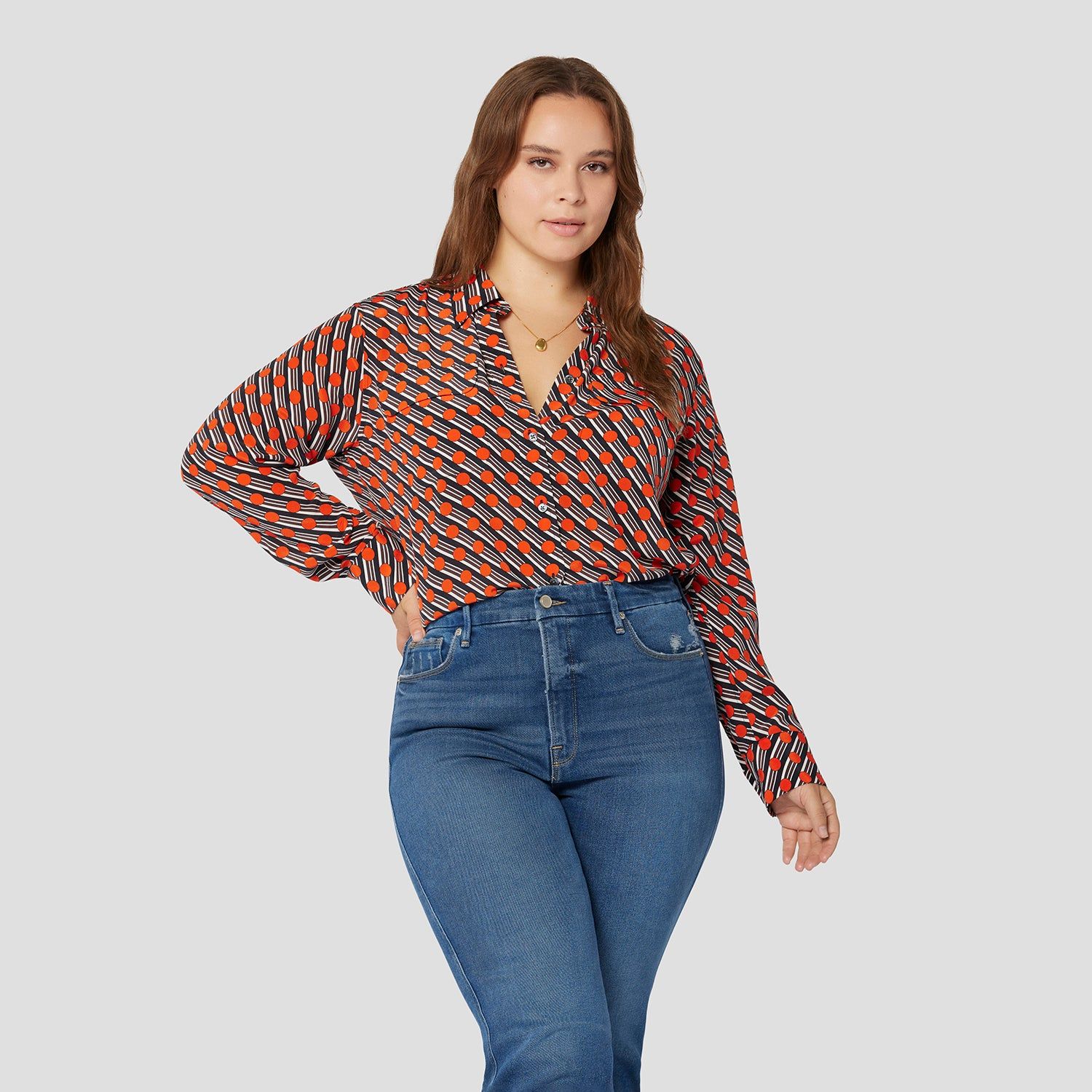 Slim Signature Silk Shirt sold by Equipment product image thumbnail 8