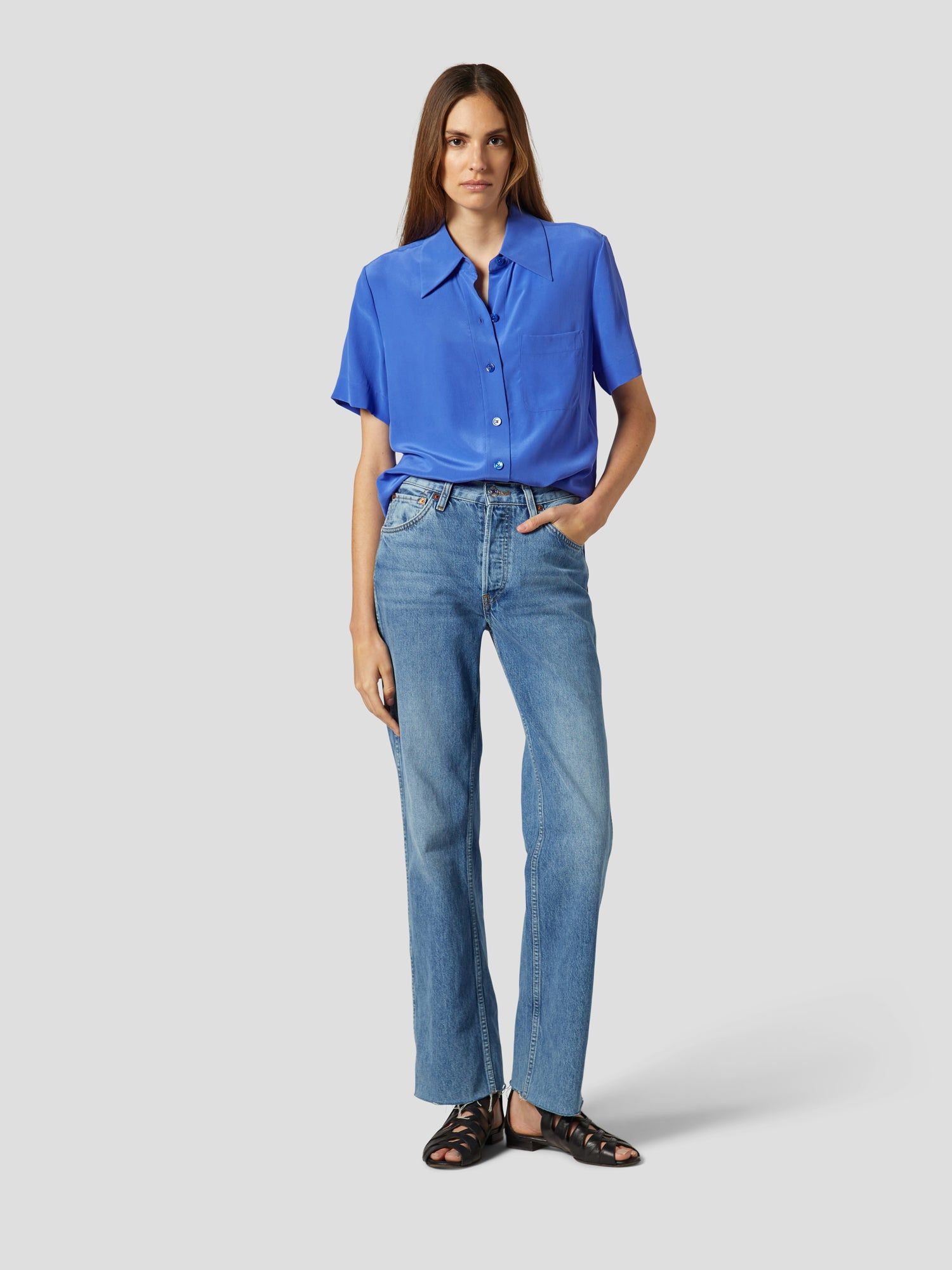 SHORT SLEEVE QUINNE SILK SHIRT sold by Equipment product image thumbnail 2