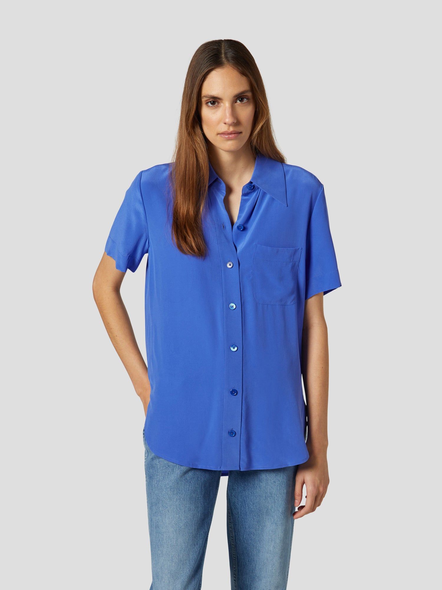 SHORT SLEEVE QUINNE SILK SHIRT sold by Equipment product image thumbnail 3