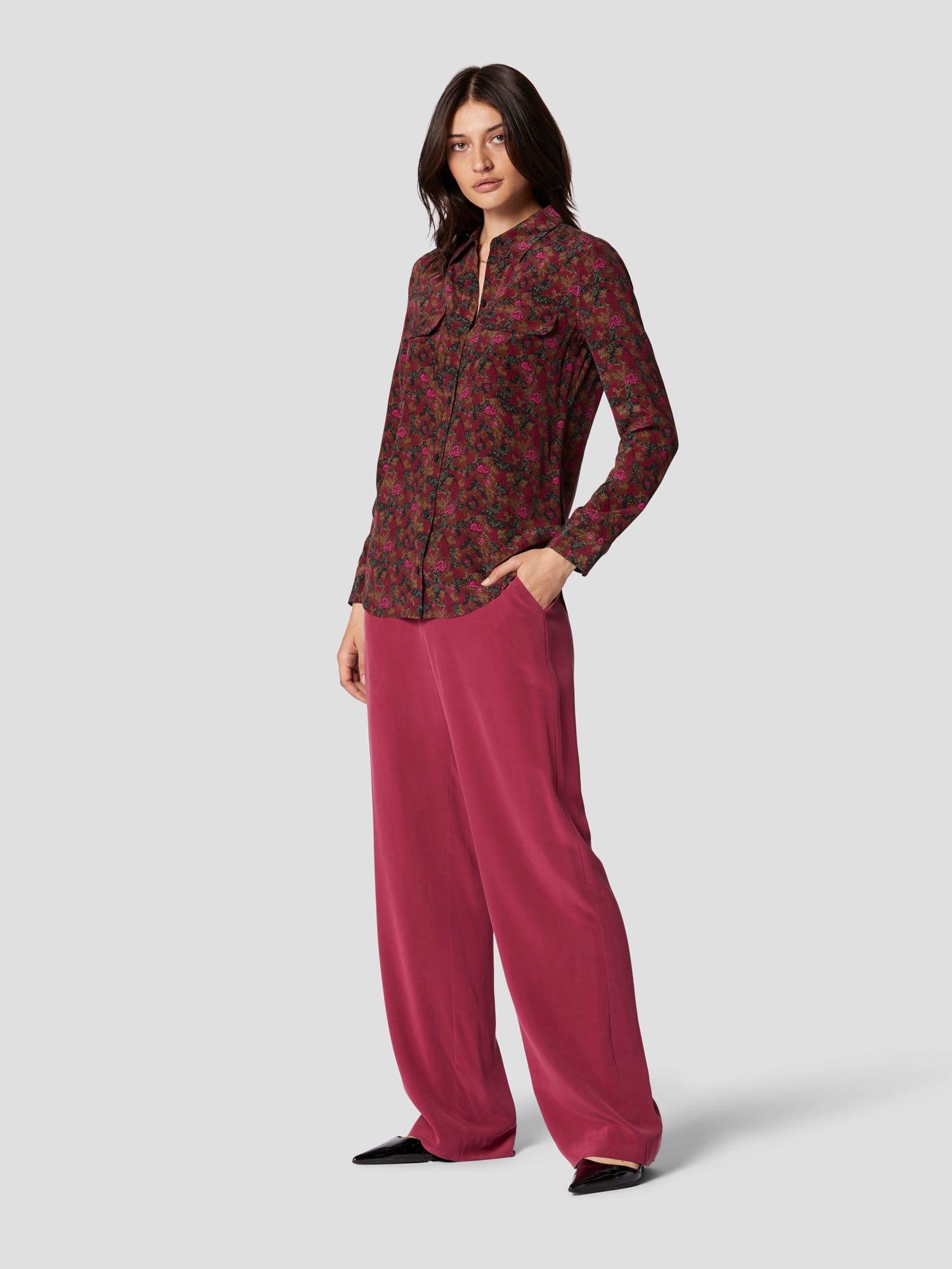 SLIM SIGNATURE SILK SHIRT sold by Equipment product image thumbnail 3