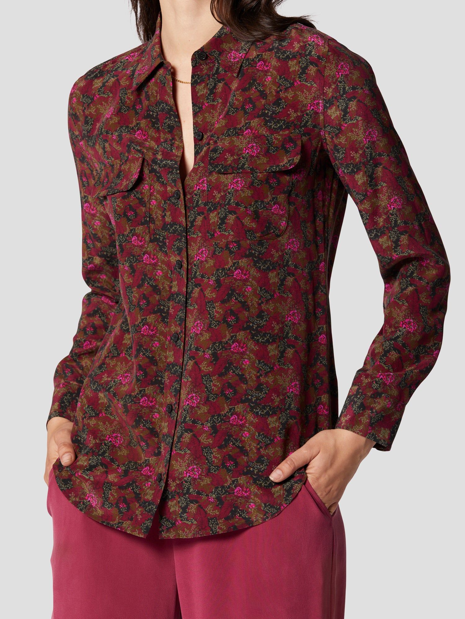 SLIM SIGNATURE SILK SHIRT sold by Equipment product image thumbnail 4