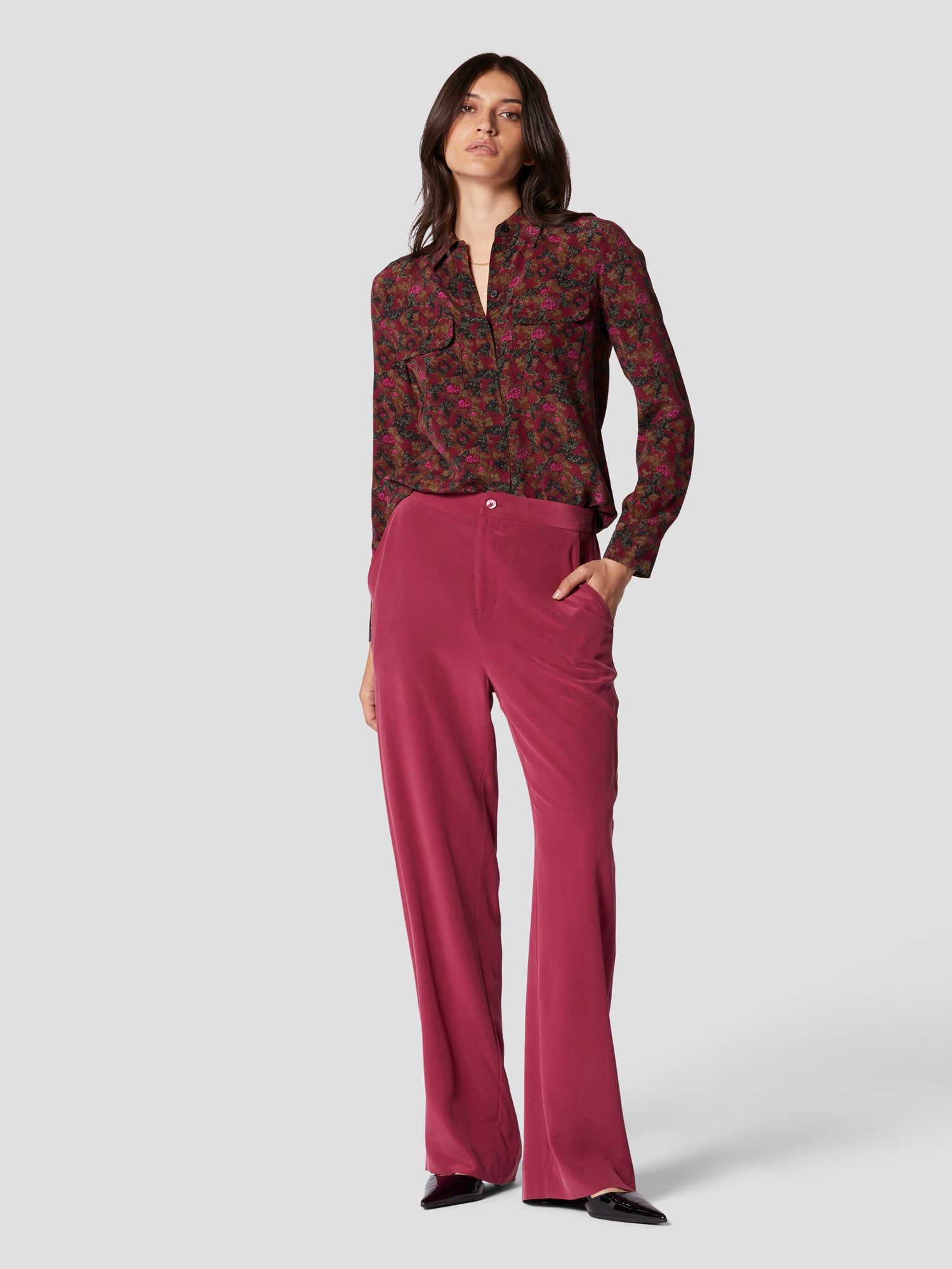 SLIM SIGNATURE SILK SHIRT sold by Equipment product image thumbnail 2