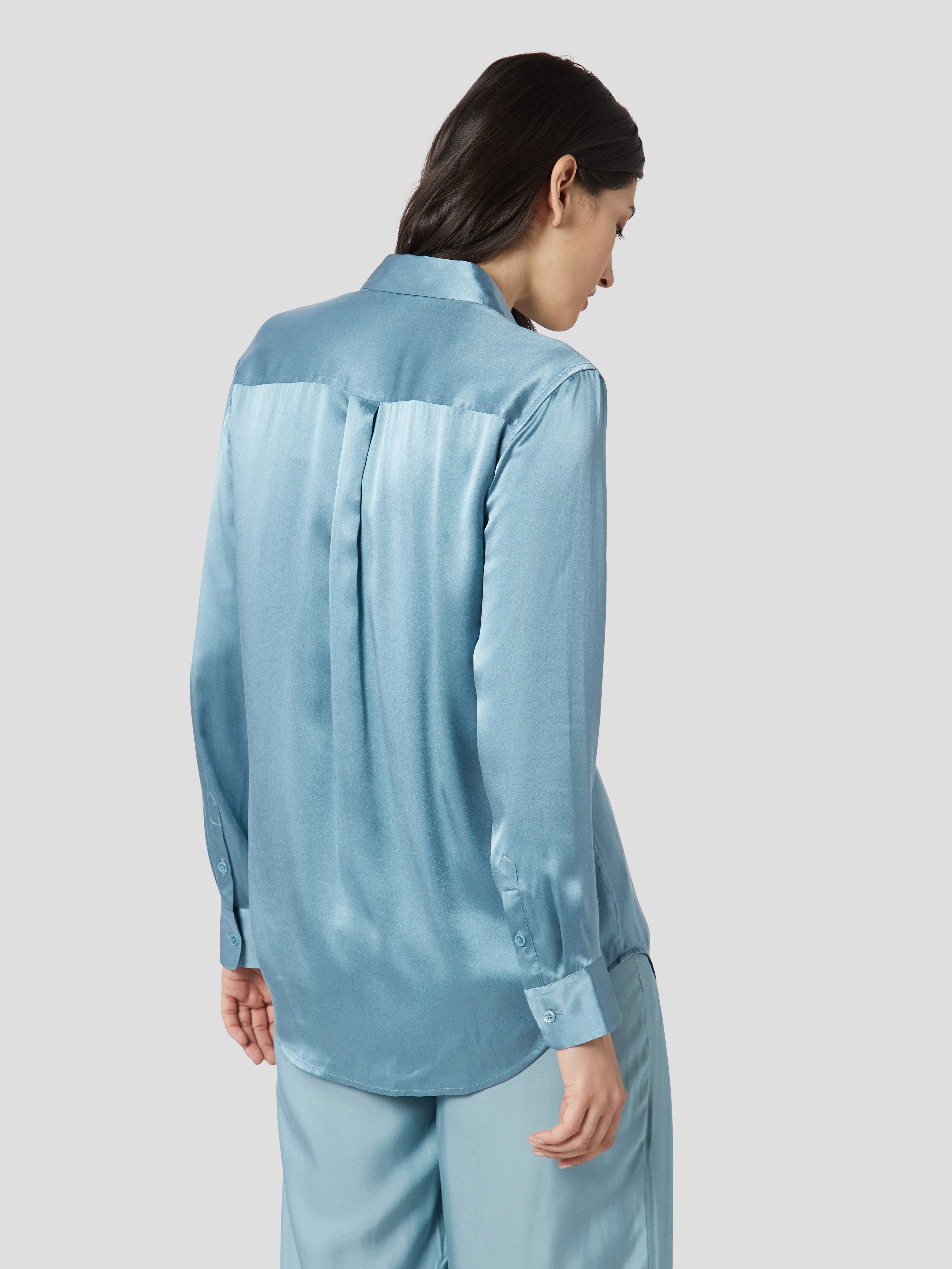SIGNATURE SILK SATIN SHIRT sold by Equipment product image thumbnail 4
