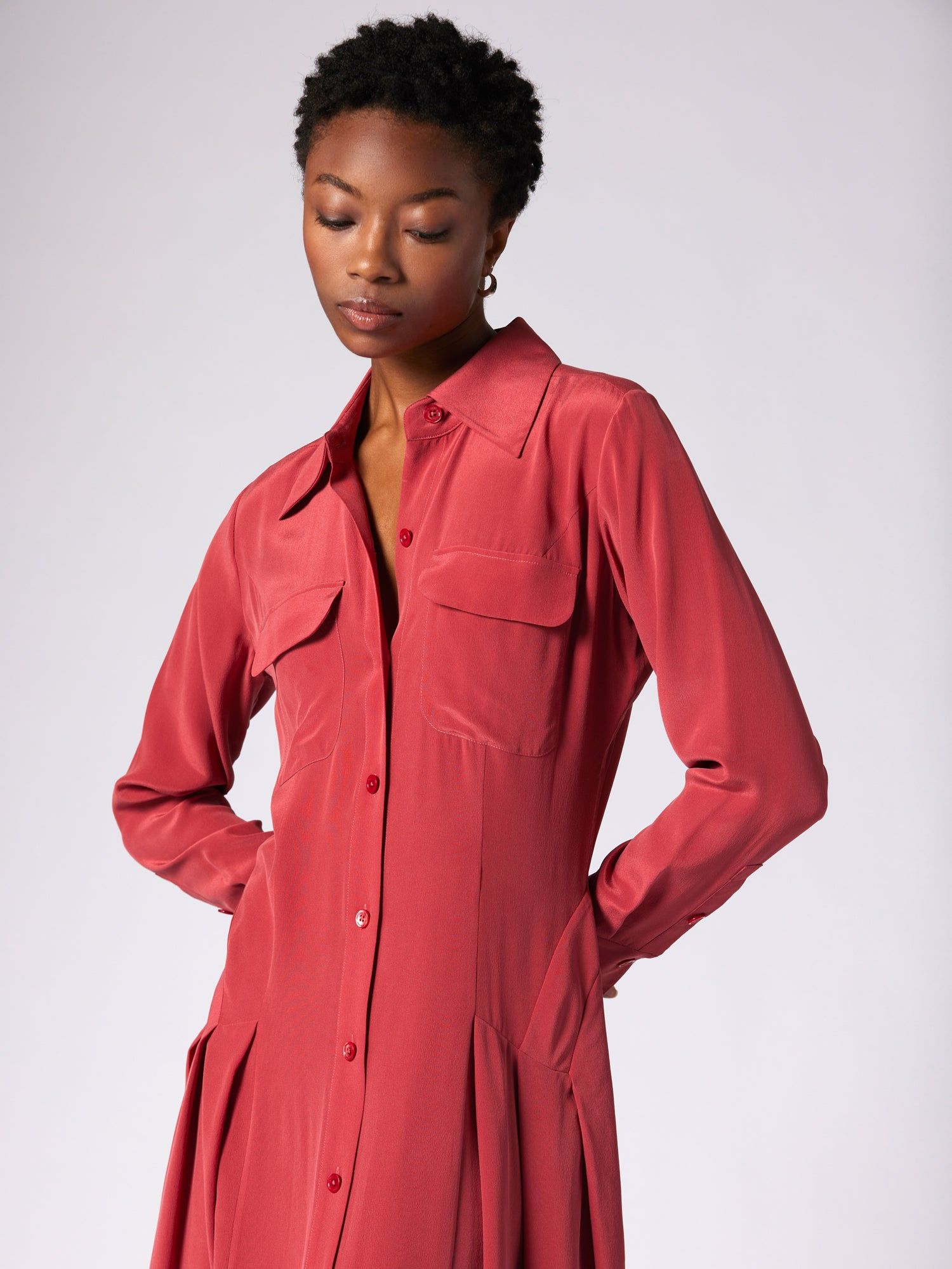 NATACHA MIDI SILK DRESS sold by Equipment product image thumbnail 3