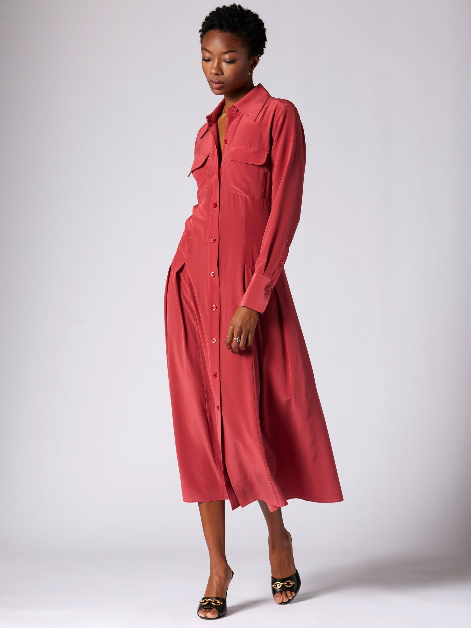 NATACHA MIDI SILK DRESS sold by Equipment product image thumbnail 4