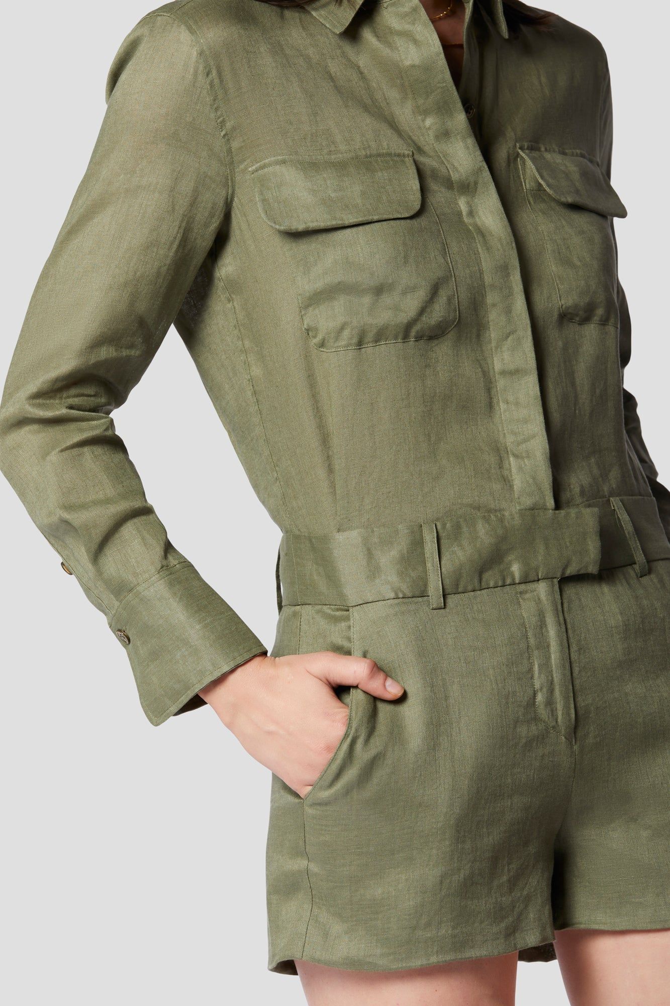 VALERIE LINEN JUMPSUIT sold by Equipment