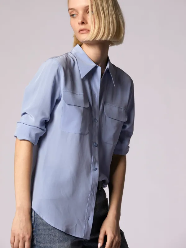 Slim Signature Silk Shirt sold by Equipment