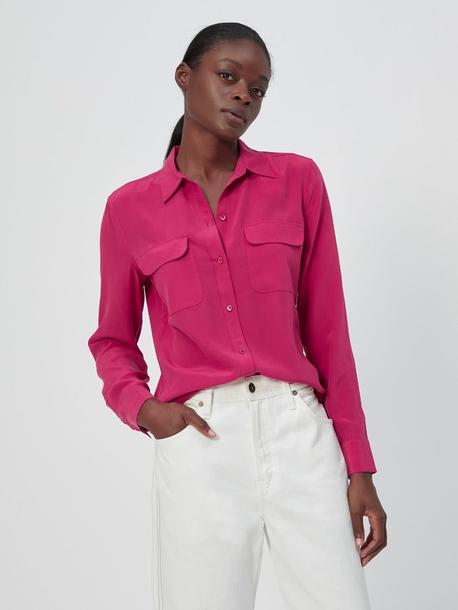 SLIM SIGNATURE SILK SHIRT sold by Equipment product image thumbnail 2