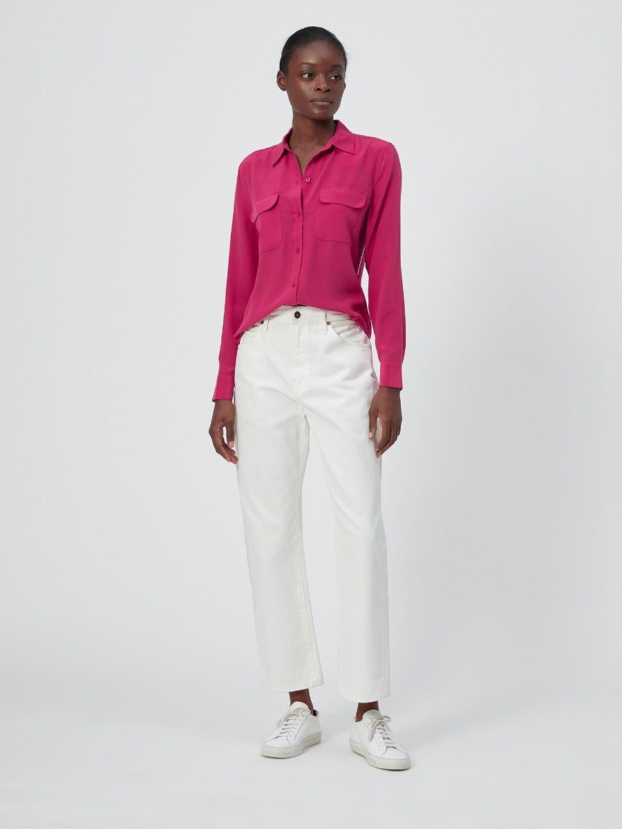 SLIM SIGNATURE SILK SHIRT sold by Equipment