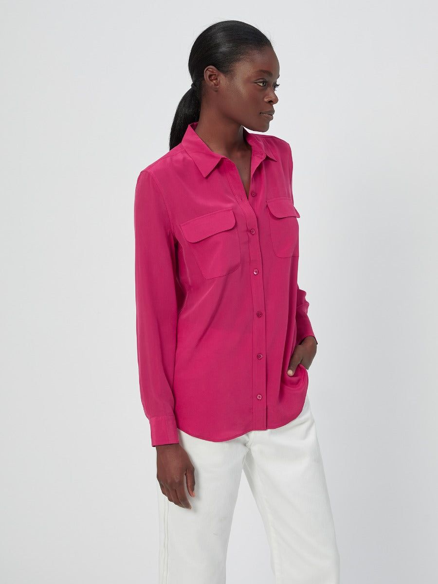 SLIM SIGNATURE SILK SHIRT sold by Equipment product image thumbnail 3
