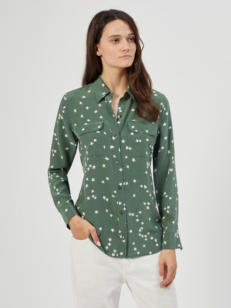SLIM SIGNATURE SILK SHIRT sold by Equipment product image thumbnail 2