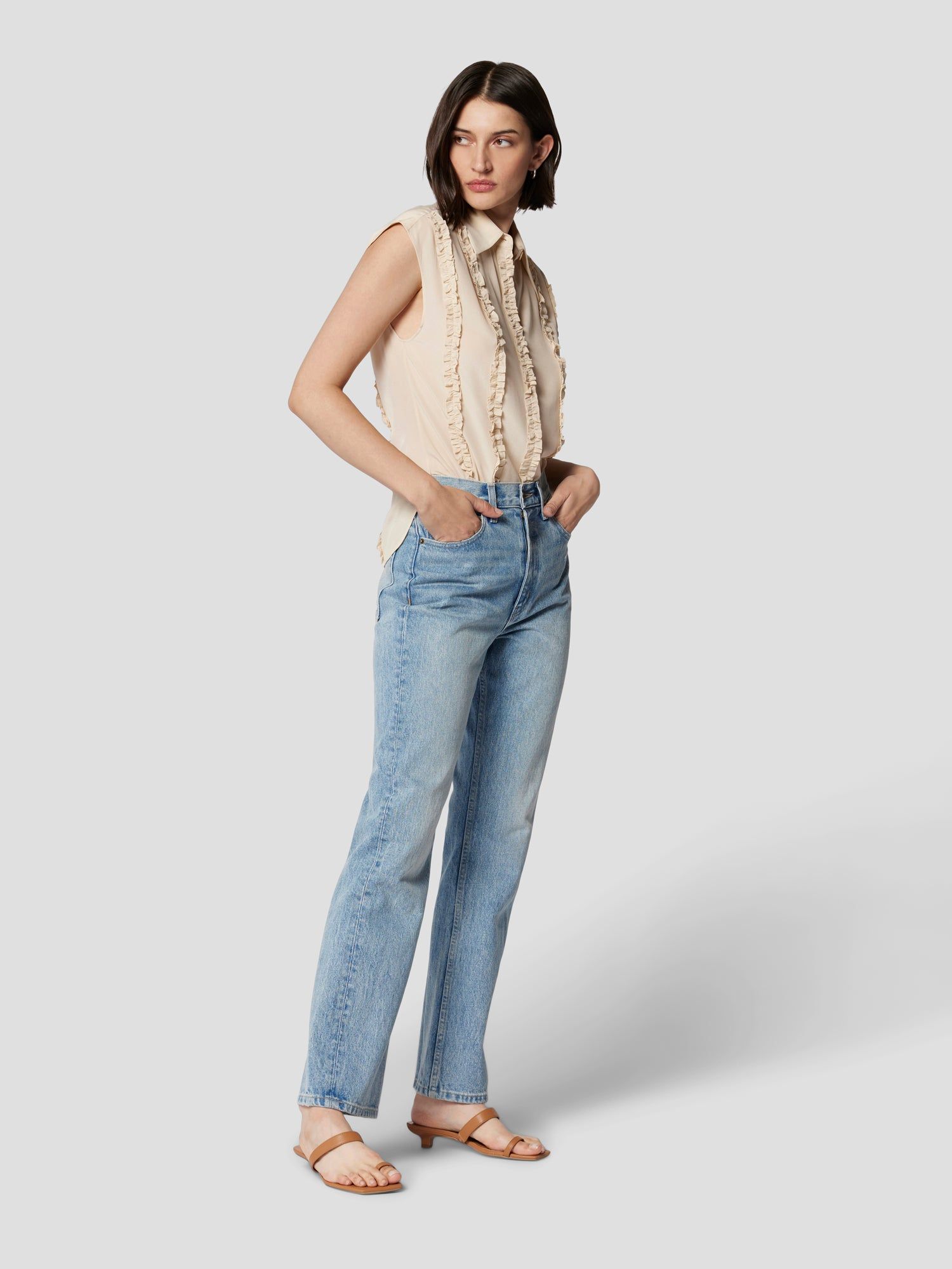 SOLINE SLEEVELESS SILK TOP sold by Equipment product image thumbnail 4