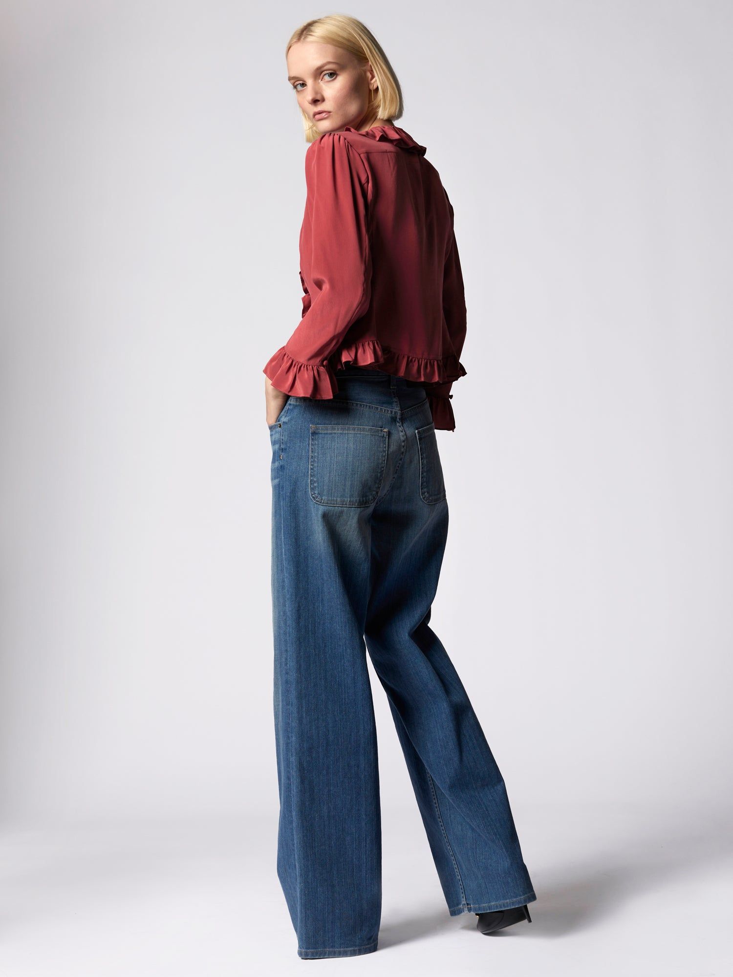 YASMINA LONG SLEEVE SILK TOP sold by Equipment product image thumbnail 4