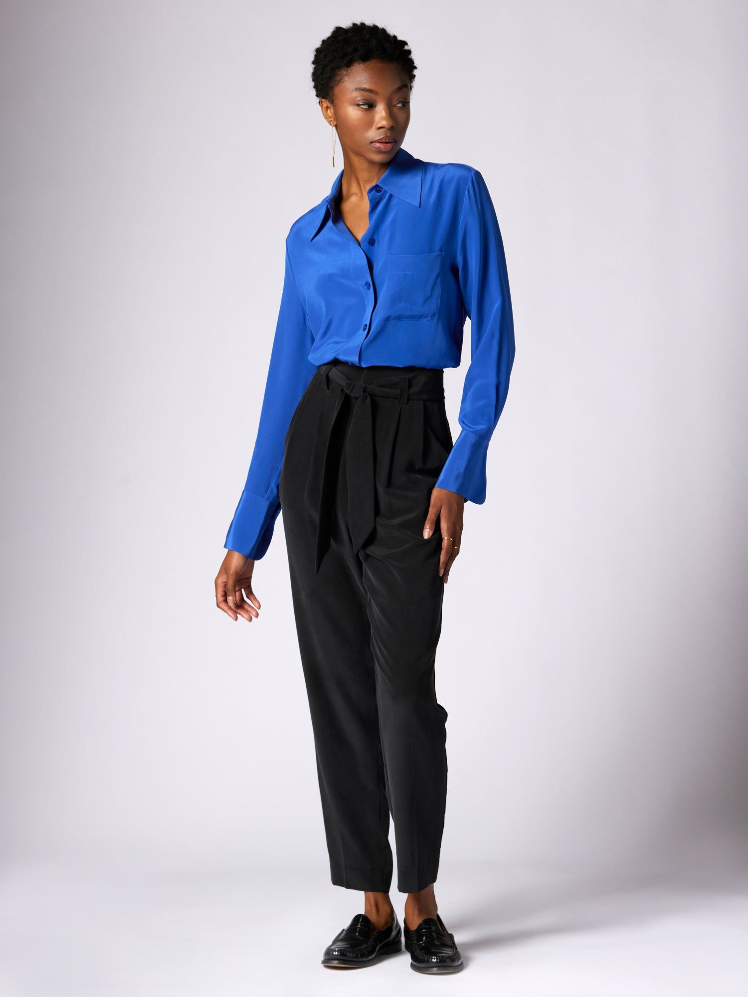 QUINNE LONG SLEEVE SILK SHIRT sold by Equipment product image thumbnail 3