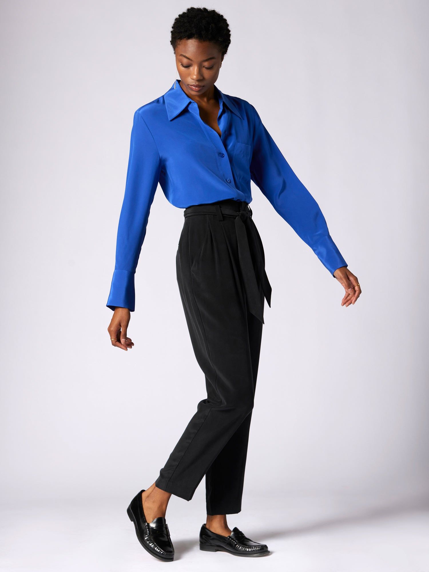 QUINNE LONG SLEEVE SILK SHIRT sold by Equipment product image thumbnail 2